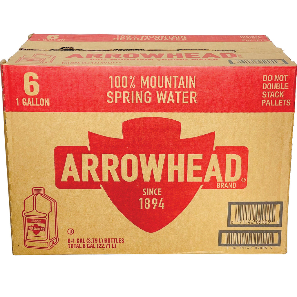 Arrowhead Mountain Spring Water- 1 Gallon (3.79L) (6 Bottles)