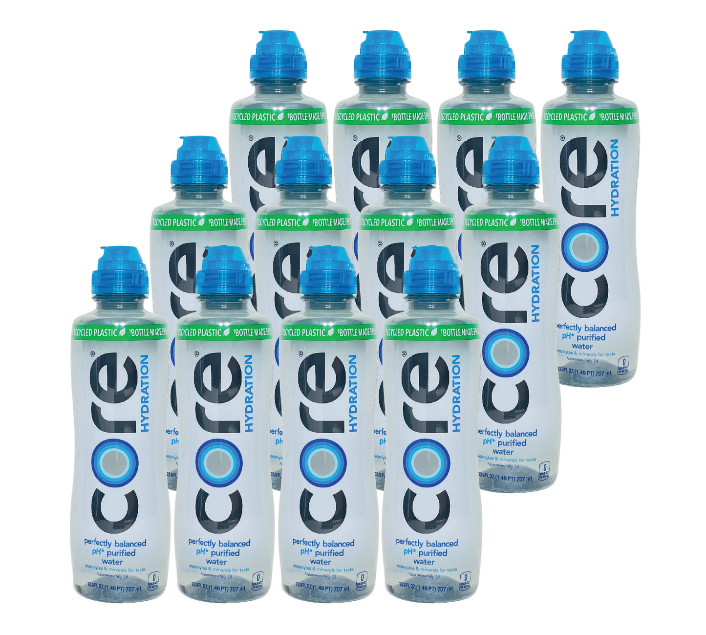 CORE Hydration- 23.9 Fl oz (707mL) (12 Bottles) Sport Cap