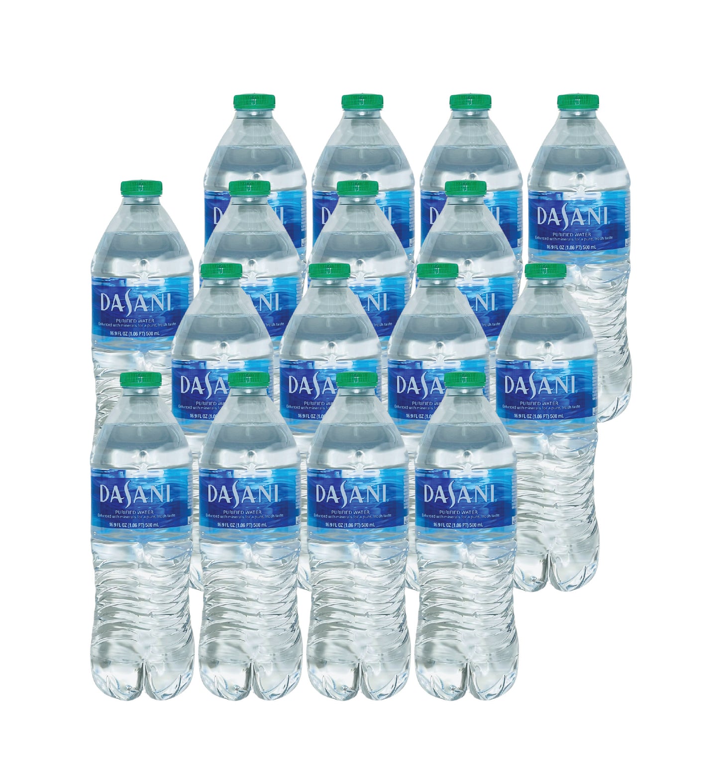 Dasani Purified Water- 16.9 Fl oz (500mL) (16 Bottles)