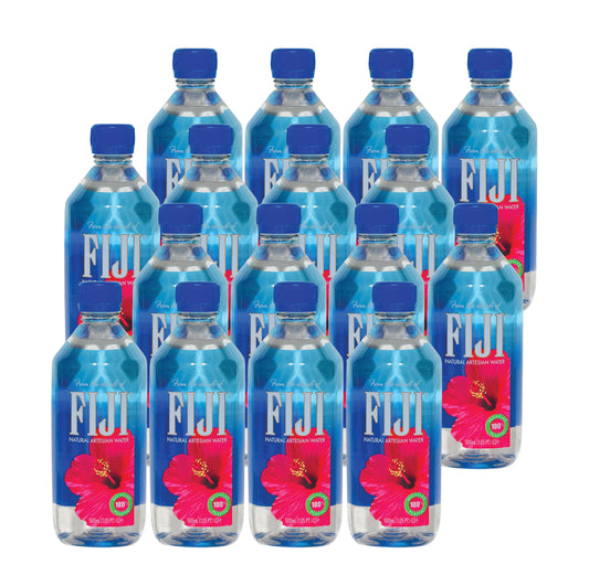 FIJI Natural Artesian Water- 500mL (16.9 Fl oz) (16 Bottles)