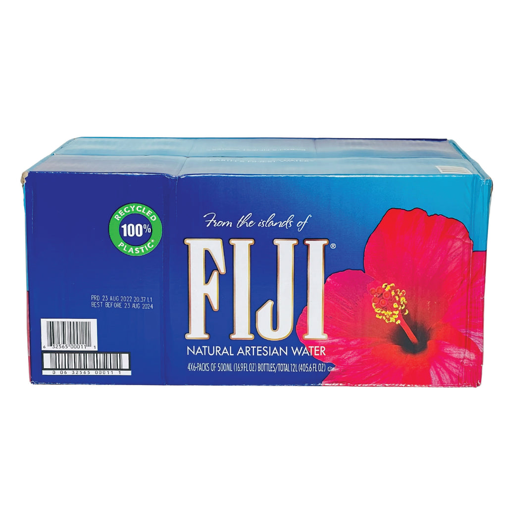 FIJI Natural Artesian Water- 500mL (16.9 Fl oz) (24 Bottles)