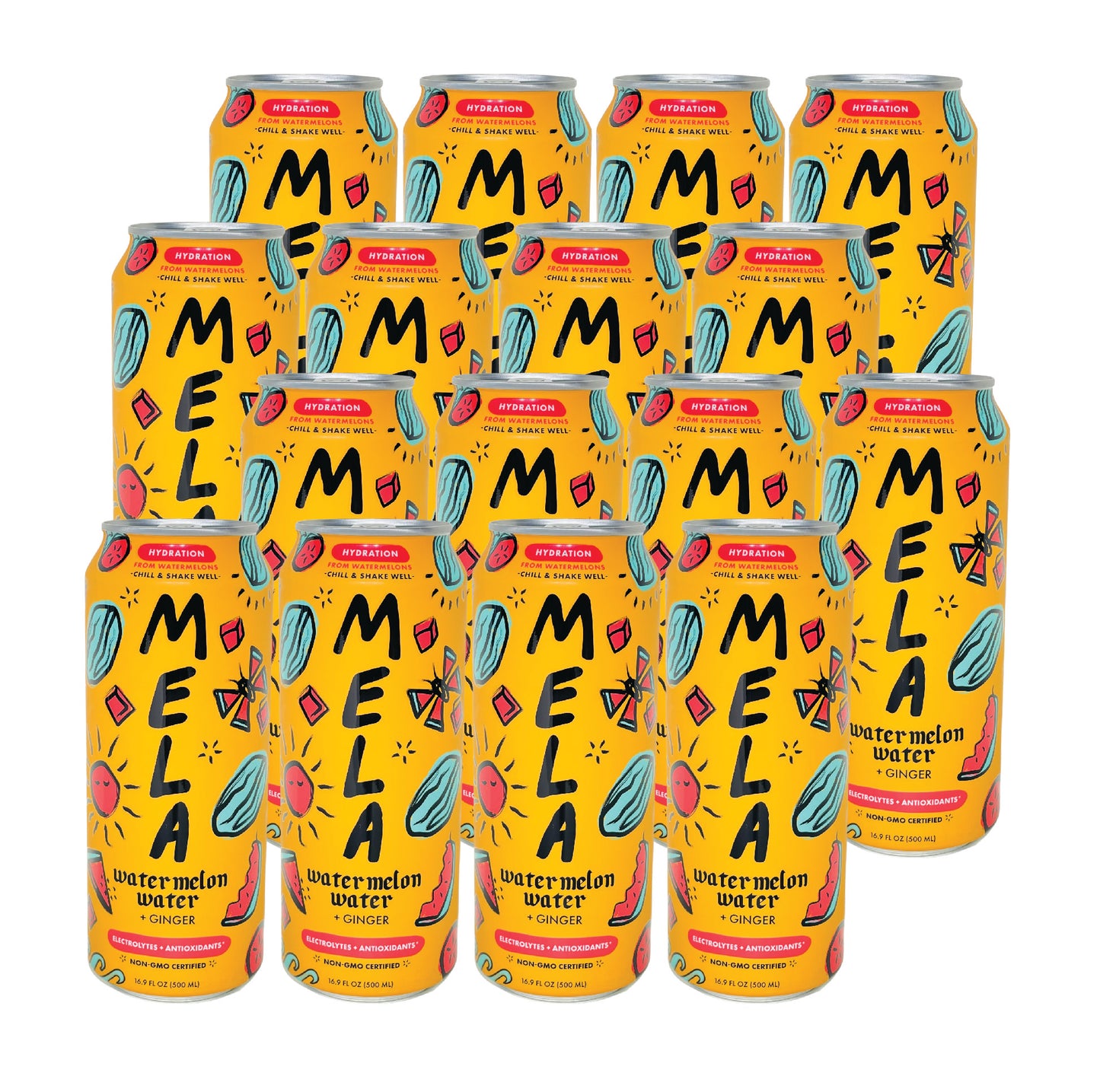 Mela Watermelon Water + Ginger (16.9 Fl oz) (16 Cans)