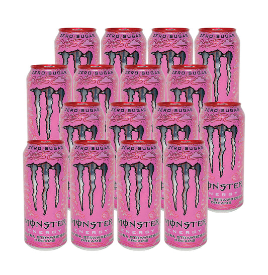 Monster Energy- Ultra Strawberry Dreams (16 Fl oz) (16 Cans)