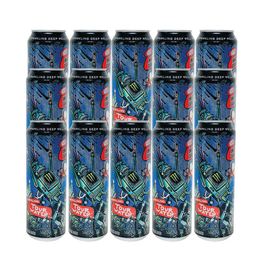 Monster Tour Water- Sparkling Water 19.2 Fl oz (568mL) (14 Cans)