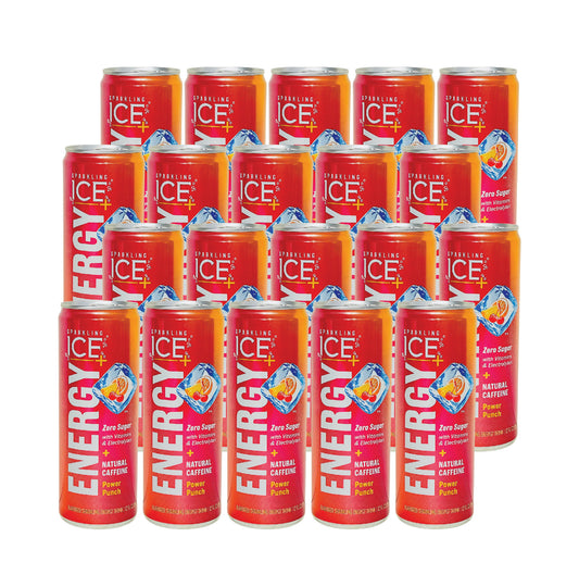 Sparkling ICE +Energy- Power Punch (12 Fl oz) (20 Cans)